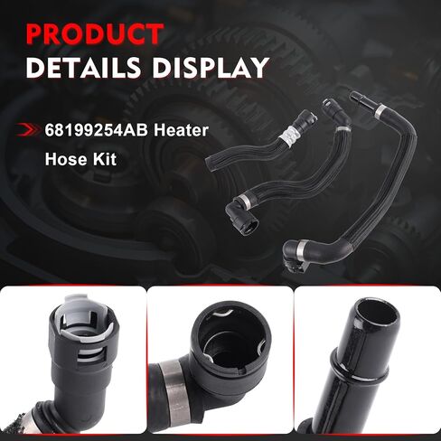 Heater Hose Kit 68199254AB for Jeep Cherokee 2014-2018 for Chrysler 200 2015-2017 Replace 68199254AA,68104972AA 52014624AA,68192082AA in Saudi Arabia