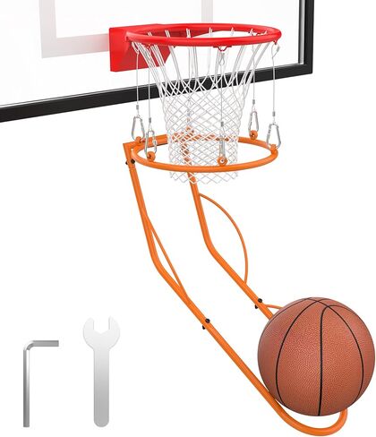 Basketball Return Attachment, Sturdy Metal Basket Ball Return Training Aid, Ideal for Single-Person Outdoor or Indoor Basketball Shooting Training in Kuwait