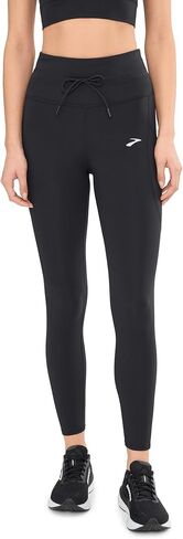 Brooks Women’s Luxe Tight, Performance Active Leggings, Buttery Soft, Phone Pockets, Adjustable Drawcord for Runs & Workouts - Black - Large in Saudi Arabia