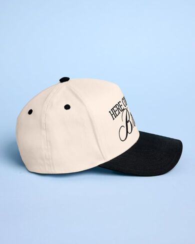 xo, Fetti Here Comes The Bride Trucker Hat | Bachelorette Gift, Ivory and Black, Embroidered, Bach Party, Wedding Day of, Honeymoon, Bridal Shower Gift in Saudi Arabia
