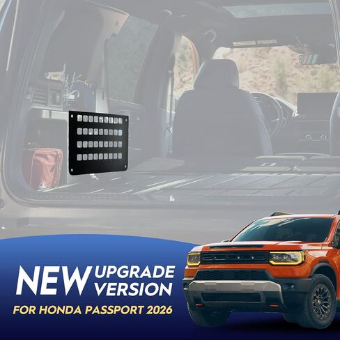 Metal MOLLE Panel for 2026 Honda Passport, Functional Trunk Organizer Storage Panel with Mounting Hardware, Black Partition Board, 2026 Honda Passport Accessories (2 PCS) in Kuwait