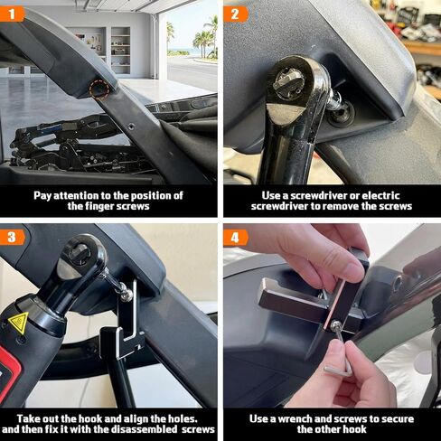 Outus 4 Pcs Aluminum Trunk Grocery Bag Hooks T & J Shaped Trunk Grocery Organizer Compatible with Bronco Accessories 2025 2024 2023 2022 2021 4-door Black Interior Organizer in Saudi Arabia