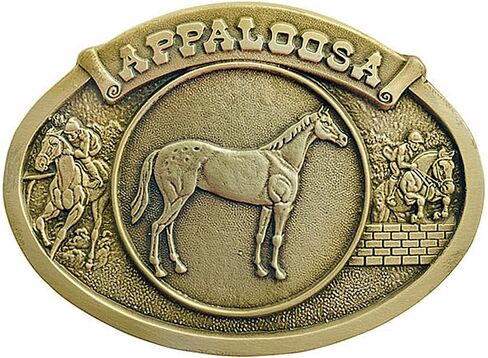 Indiana Metal Craft Men's Appaloosa Horse Belt Buckle in Saudi Arabia