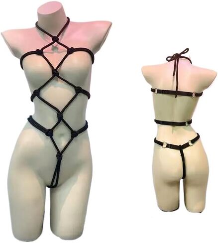 Sexy lingerie multi-color hollow maid rope dress queen uniform temptation passion in Saudi Arabia