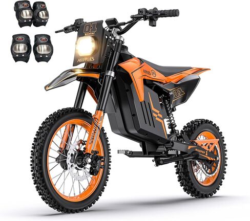 دراجة ترابية كهربائية للمراهقين والبالغين، محرك عالي الطاقة بقدرة 3000 وات، نطاق يصل إلى 31 ميلاً في الساعة و45 ميلًا، دراجة نارية إلكترونية للطرق الوعرة بنظام تعليق مزدوج مع شاشة LCD ومكبر صوت بلوتوث وفرامل قرصية هيدروليكية in Kuwait