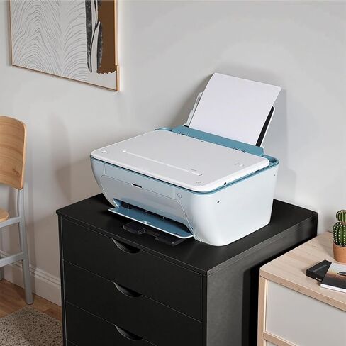 NEWBULIG 5 أدراج خزانة ملفات متنقلة تحت تخزين المكتب مع عجلات، خزائن ملفات مكتبية صغيرة خشبية متدحرجة من الأدراج للمنزل والمكتب باللون الأسود in Kuwait