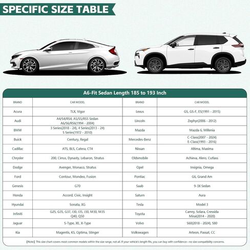 Car Cover Waterproof All Weather, 16-Layer Heavy Duty Full Exterior Cover with Vents, Spare Windproof Straps & Towel, Winter Snow/Ice/Rain Protection, Fit Sedan BMW 3 Series, Ford Fusion. in Saudi Arabia