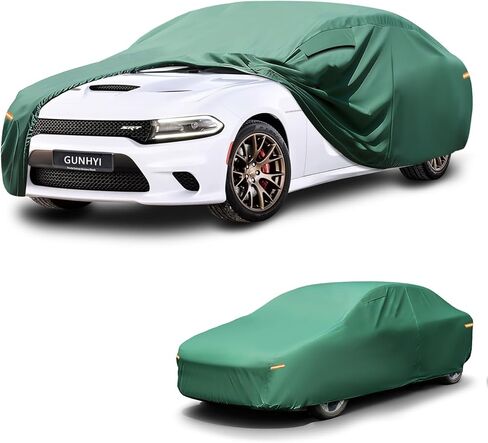 Car Cover Waterproof All Weather, 16-Layer Heavy Duty Full Exterior Cover with Vents, Spare Windproof Straps & Towel, Winter Snow/Ice/Rain Protection, Fit Sedan BMW 3 Series, Ford Fusion. in Saudi Arabia