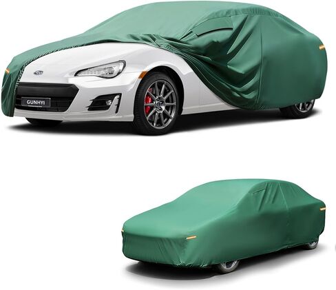 Car Cover Waterproof All Weather, 16-Layer Heavy Duty Full Exterior Cover with Vents, Spare Windproof Straps & Towel, Winter Snow/Ice/Rain Protection, Fit Sedan BMW 3 Series, Ford Fusion. in Saudi Arabia