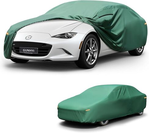 Car Cover Waterproof All Weather, 16-Layer Heavy Duty Full Exterior Cover with Vents, Spare Windproof Straps & Towel, Winter Snow/Ice/Rain Protection, Fit Sedan BMW 3 Series, Ford Fusion. in Saudi Arabia