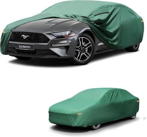 Car Cover Waterproof All Weather, 16-Layer Heavy Duty Full Exterior Cover with Vents, Spare Windproof Straps & Towel, Winter Snow/Ice/Rain Protection, Fit Sedan BMW 3 Series, Ford Fusion. in Saudi Arabia