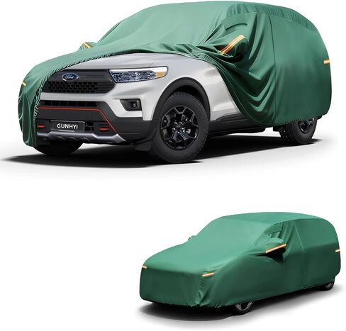 Car Cover Waterproof All Weather, 16-Layer Heavy Duty Full Exterior Cover with Vents, Spare Windproof Straps & Towel, Winter Snow/Ice/Rain Protection, Fit Sedan BMW 3 Series, Ford Fusion. in Saudi Arabia