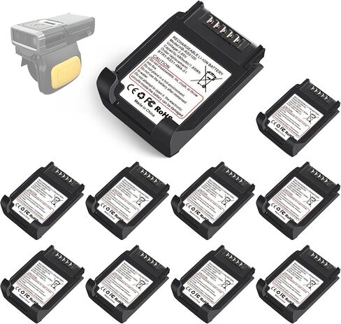 10 Pack for Zebra RS5100 Scanner Battery Replacement: RS51 RS5100 BT-000397 2D Ring Scanner Battery BT-000398 BTRY-RS51-7MA-01 BTRY-RS51-4MA-01 RS61 RS6100 RSBT5 Bluetooth Lithium Batteries 480mAh in Kuwait