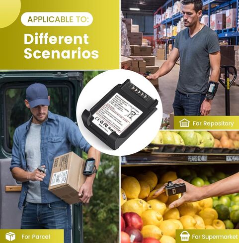 10 Pack for Zebra RS5100 Scanner Battery Replacement: RS51 RS5100 BT-000397 2D Ring Scanner Battery BT-000398 BTRY-RS51-7MA-01 BTRY-RS51-4MA-01 RS61 RS6100 RSBT5 Bluetooth Lithium Batteries 480mAh in Kuwait