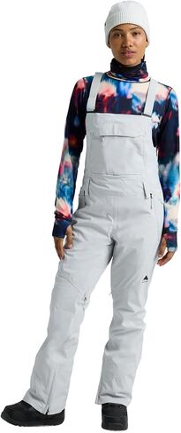 Burton Women's Reserve 2L Stretch Bib Pants, Gray Cloud, Small in Saudi Arabia