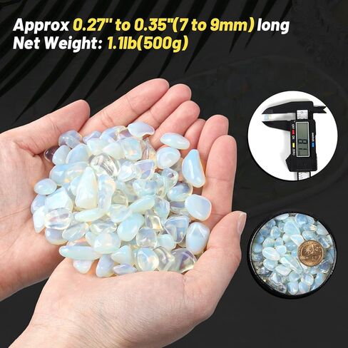 1.1lb Natural Crushed Opal Crystal Tumbled Chips-Opal Healing Crystals Chips Bulk, Crushed Crystal Gemstones for Crafts, Beautiful Package for Gift (Opal) in Kuwait