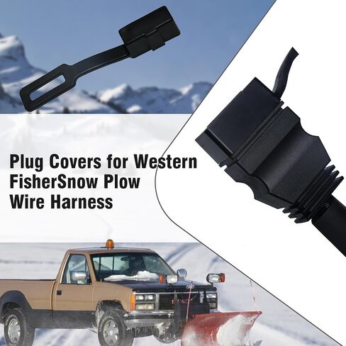 Plug Covers for Western Fisher Snow Plow Wire Harness Compatible with 61548 8291K,2 Pcs in Saudi Arabia