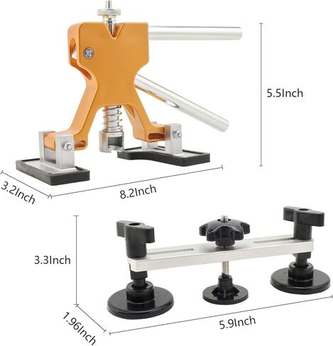مجموعة أدوات سحب دنت السيارة، 52 قطعة أداة إزالة دنت السيارة، أداة سحب جسر قابلة للتعديل ورافع ذهبي، طقم إصلاح دنت مناسب لأضرار البرد الكبيرة والصغيرة in Kuwait