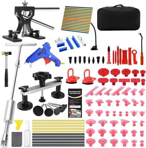 مجموعة أدوات سحب دنت السيارة، طقم إصلاح دنت بدون طلاء، مجموعة إزالة دنت السيارات مع رافع دنت قابل للتعديل، أداة إزالة دنت السيارة أداة إزالة دنت السيارة in Kuwait