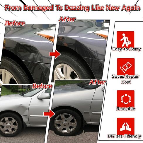 مجموعة أدوات سحب دنت السيارة، طقم إصلاح دنت بدون طلاء، مجموعة إزالة دنت السيارات مع رافع دنت قابل للتعديل، أداة إزالة دنت السيارة أداة إزالة دنت السيارة in Kuwait