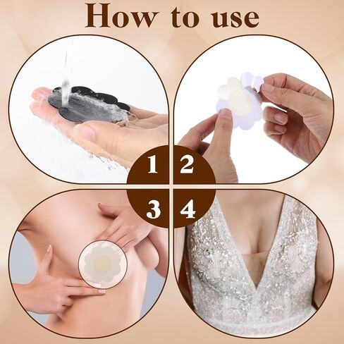 80 Pcs Nipple Stickers for Women, Black Nipple Covers & Nude, Disposable Nipples Covers for Women, 2.36in/6cm Non-Woven Fabric Pasties, Invisible & Self-Adhesive in Kuwait