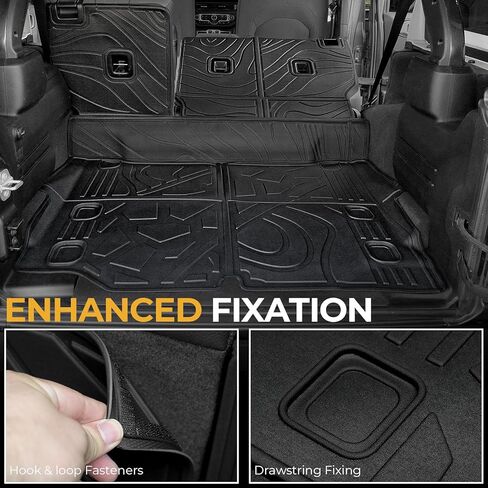 Cargo Mat for 2021-2025 2026 Jeep Wrangler JL 4XE (4-Door Unlimitied), Full Coverage All Weather TPE Protector Cargo Mat with Backrest Mat Trunk Mat Cargo Liner for Jeep Wrangler 4XE Accessories in Kuwait