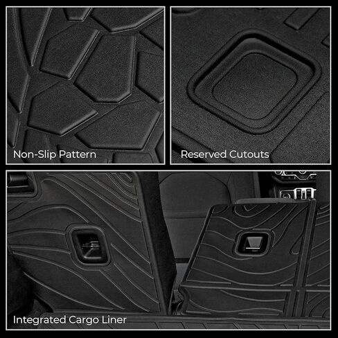 Cargo Mat for 2021-2025 2026 Jeep Wrangler JL 4XE (4-Door Unlimitied), Full Coverage All Weather TPE Protector Cargo Mat with Backrest Mat Trunk Mat Cargo Liner for Jeep Wrangler 4XE Accessories in Kuwait