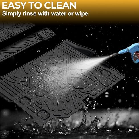 Cargo Mat for 2021-2025 2026 Jeep Wrangler JL 4XE (4-Door Unlimitied), Full Coverage All Weather TPE Protector Cargo Mat with Backrest Mat Trunk Mat Cargo Liner for Jeep Wrangler 4XE Accessories in Kuwait