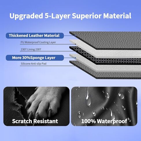 بطانة شحن مقسمة لسيارات الدفع الرباعي - للكلاب والحيوانات الأليفة، شديدة التحمل، بساط صندوق السيارة وغطاء الحمولة مقاوم للماء بنسبة 100% - يناسب المقعد المقسم بنسبة 60/40 ومسند الذراع - يمكن غسله في الغسالة، وغير قابل للانزلاق، ومتين in Kuwait