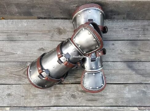 Witcher Bracers, LARP Armor, Halloween Fantasy Cosplay, Steel & Leather Medieval Arm Guard Armor in Saudi Arabia