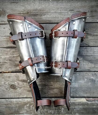 Witcher Bracers, LARP Armor, Halloween Fantasy Cosplay, Steel & Leather Medieval Arm Guard Armor in Saudi Arabia
