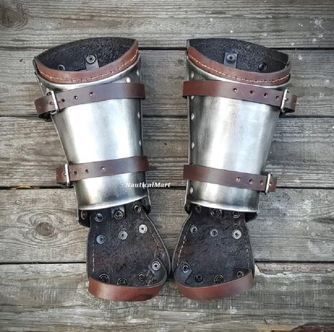 Witcher Bracers, LARP Armor, Halloween Fantasy Cosplay, Steel & Leather Medieval Arm Guard Armor in Saudi Arabia