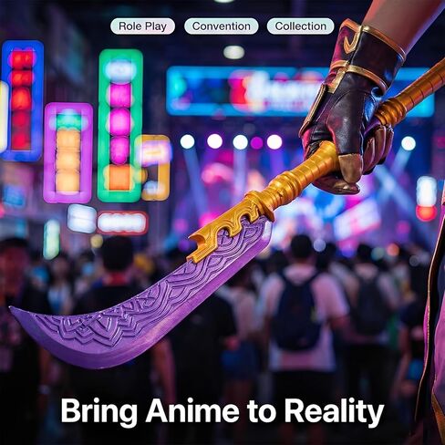 Vikye Cosplay Kpop Sword، 25in Anime Sword Replica Fantasy زي مع جرس وحبل لاتفاقيات الرسوم المتحركة والتقاط الصور in Kuwait