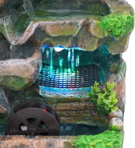 نافورة مياه داخلية، نوافير داخلية وشلالات مع مصباح LED متغير الألوان، نافورة مكتب داخلية من الراتنج، زخرفة الطاولة لغرف المعيشة والمكاتب وغرف الدراسة وغرف الطعام in Kuwait