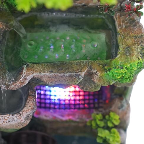 نافورة مياه داخلية، نوافير داخلية وشلالات مع مصباح LED متغير الألوان، نافورة مكتب داخلية من الراتنج، زخرفة الطاولة لغرف المعيشة والمكاتب وغرف الدراسة وغرف الطعام in Kuwait