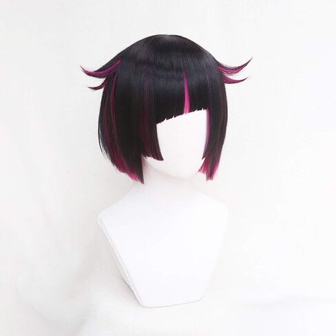 Black + Red Purple Anime Wig Costume Character Wig Cosplay in Saudi Arabia