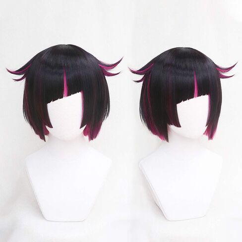 Black + Red Purple Anime Wig Costume Character Wig Cosplay in Saudi Arabia
