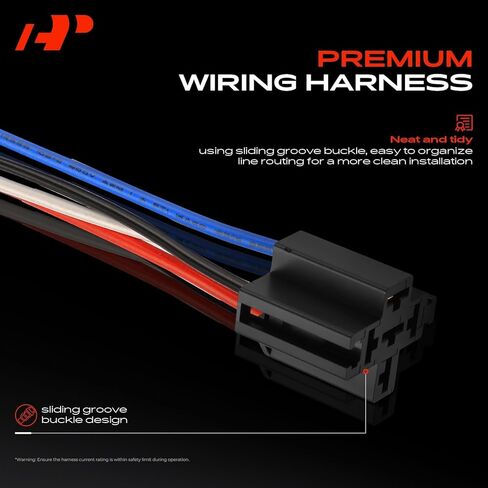 A-Premium 12V 40A 4-Pin SPST Relay مع مقبس تسخير الأسلاك ودعامة حديدية متوافقة مع السيارات والشاحنات والقوارب البحرية (مجموعة 5 قطع) in Kuwait