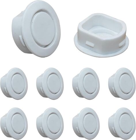 10PCS Bumper Hole Plugs Cover, 25-26mm Car Radar Hole Protection Cover, Waterproof Plastic Front Rear Bumper Sensor Hole Plugs, Universal for Cars, SUV, Sedan (White) in Kuwait