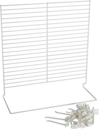 SSWBasics 24-Peg White Wire Countertop Rack - 18"W x 20"H - Display Racks for Vendors, Retail, Convenience, Craft Fairs, and Thrift Stores - Impulse Buy Display at Checkout - Use for Home Jewelry in Saudi Arabia