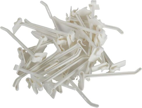 SSWBasics 24-Peg White Wire Countertop Rack - 18"W x 20"H - Display Racks for Vendors, Retail, Convenience, Craft Fairs, and Thrift Stores - Impulse Buy Display at Checkout - Use for Home Jewelry in Saudi Arabia