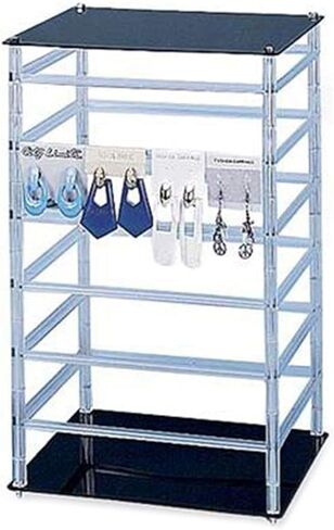 SSWBasics Medium Rotating Earring Display for Vendors - Earring Display Stands - 10" W x 10" L x 17" H Earring Stand Display - Holds 96 2" W Earring Cards - Jewelry Display in Saudi Arabia
