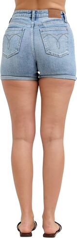 Judy Blue High Waist Slim Light Wash Cell Phone Pocket Shorts in Saudi Arabia