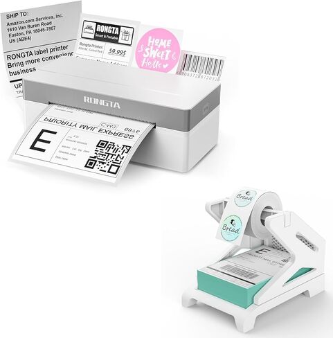 Rongta RP425 Label Printer+ White Label Holder in Saudi Arabia