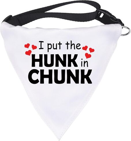 قطعة واحدة من JXGZSO I Put The Hunk in Chunk Dog Bandana Boy Dog Bandana فوق طوق الياقة (قطعة كبيرة في قطعة D) in Kuwait