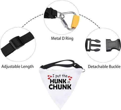 قطعة واحدة من JXGZSO I Put The Hunk in Chunk Dog Bandana Boy Dog Bandana فوق طوق الياقة (قطعة كبيرة في قطعة D) in Kuwait