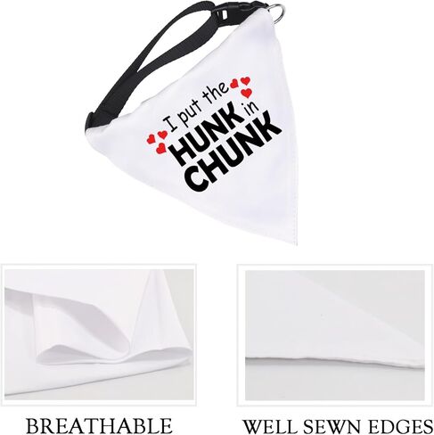 قطعة واحدة من JXGZSO I Put The Hunk in Chunk Dog Bandana Boy Dog Bandana فوق طوق الياقة (قطعة كبيرة في قطعة D) in Kuwait