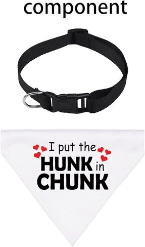قطعة واحدة من JXGZSO I Put The Hunk in Chunk Dog Bandana Boy Dog Bandana فوق طوق الياقة (قطعة كبيرة في قطعة D) in Kuwait