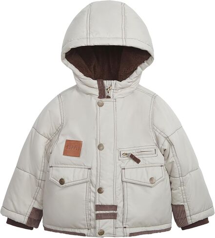LONDON FOG Boys' Heavyweight Sherpa Lined Hooded Utility Winter Coat in Saudi Arabia