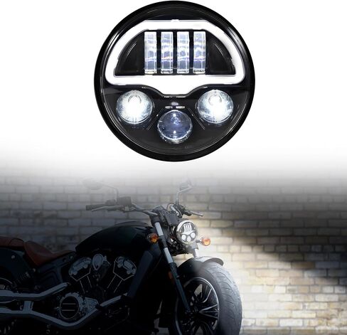 مصباح أمامي LED لدراجة نارية Polaris الهندية، مصباح أمامي LED مع شعاع DRL عالي ومنخفض للكشافة، والكشافة بوبر، والكشافة المارقة، والكشافة الستين نماذج والمزيد 2015-2024 (استبدال #2882517) in Saudi Arabia